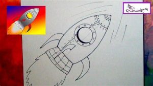 Dibuja Un Cohete Espacial Paso a Paso Fácil