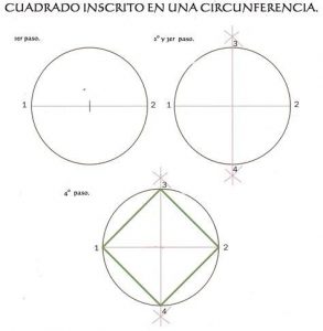 Cómo Dibuja Un Cuadrado En Una Circunferencia Paso a Paso Fácil