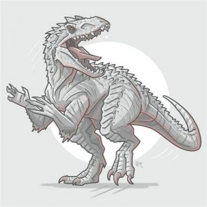 Dibuja Un Dinosaurio Indominus Rex Paso a Paso Fácil