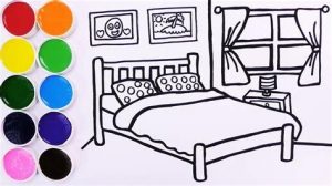 Cómo Dibujar Un Dormitorio Para Niños Paso a Paso Fácil