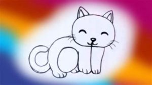 Cómo Dibujar Un Gato Con La Palabra Cat Fácil Paso a Paso