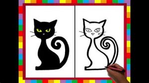 Cómo Dibuja Un Gato Negro Paso a Paso Fácil