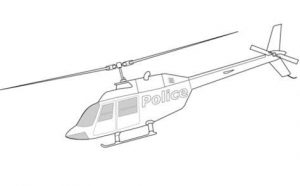 Dibuja Un Helicoptero De Policia Paso a Paso Fácil