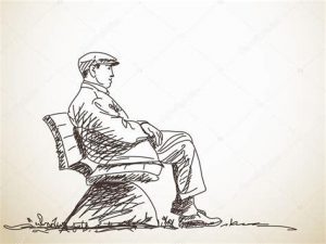 Dibuja Un Señor Sentado Fácil Paso a Paso