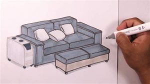 Dibujar Un Sofa Cama Paso a Paso Fácil