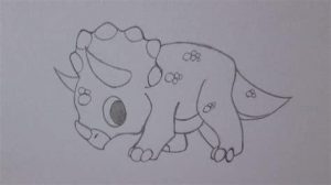 Cómo Dibujar Un Triceratops Para Niños Fácil Paso a Paso