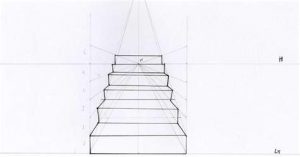 Cómo Dibuja Una Escalera En Perspectiva Fácil Paso a Paso
