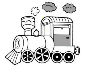 Cómo Dibuja Una Locomotora De Vapor Fácil Paso a Paso