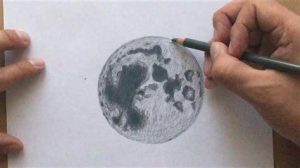 Cómo Dibuja Una Luna Real Fácil Paso a Paso