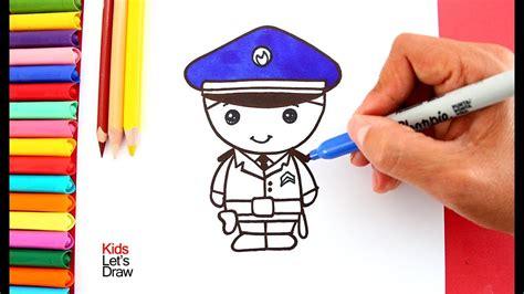 Cómo Dibujar Una Policia Fácil Paso a Paso
