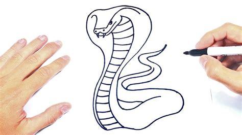 Cómo dibujar Una Serpiente Cobra 】 Paso a Paso Muy Fácil 2023 - Dibuja Fácil