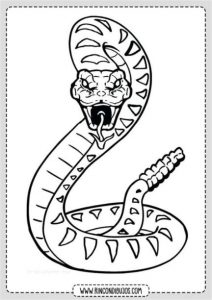 Cómo Dibuja Una Serpiente De Cascabel Paso a Paso Fácil