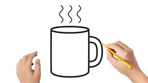  Cómo dibujar Una Taza De Cafe 】 Paso a Paso Muy Fácil