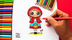 Cómo Dibujar A Caperucita Roja Para Niños Fácil Paso a Paso