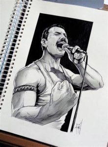 Cómo Dibujar A Freddie Mercury Fácil Paso a Paso