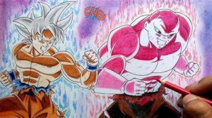Cómo Dibujar A Goku Ultra Instinto Vs Jiren Fácil Paso a Paso