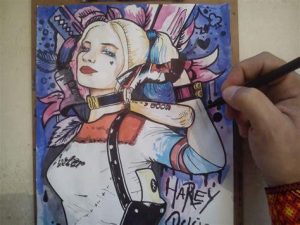 Dibujar A Harley Quinn Suicide Squad Paso a Paso Fácil
