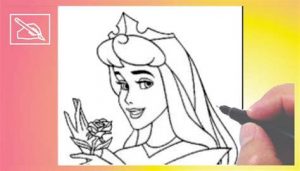 Dibujar A La Princesa Aurora Paso a Paso Fácil