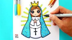 Cómo Dibujar A La Virgen Paso a Paso Fácil