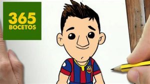 Cómo Dibuja A Messi Kawaii Paso a Paso Fácil