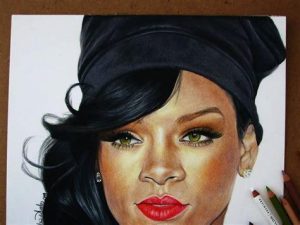 Cómo Dibujar A Rihanna Fácil Paso a Paso