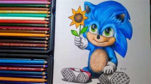 Dibujar A Sonic Bebe Fácil Paso a Paso