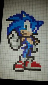 Dibujar A Sonic Pixelado Paso a Paso Fácil