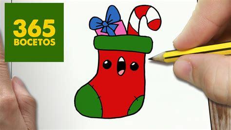 Dibujar Cosas De Navidad Kawaii Paso a Paso Fácil