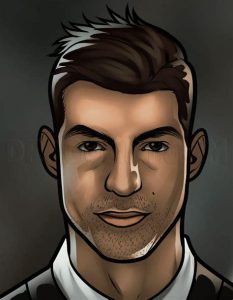 Dibuja Cristiano Ronaldo Fácil Paso a Paso