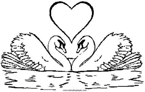 Dibujar Dos Cisnes Formando Un Corazon Fácil Paso a Paso