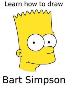 Dibujar La Cara De Bart Simpson Fácil Paso a Paso