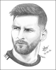 Dibuja La Cara De Messi Fácil Paso a Paso