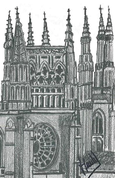 Cómo Dibuja La Catedral De Burgos Paso a Paso Fácil
