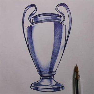 Cómo Dibujar La Copa De La Champions Fácil Paso a Paso