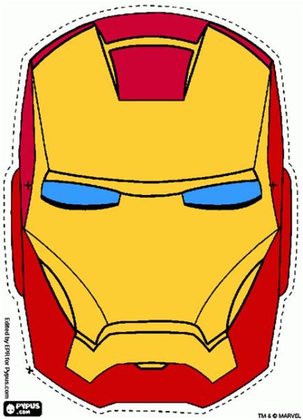 Dibuja La Mascara De Iron Man Paso a Paso Fácil