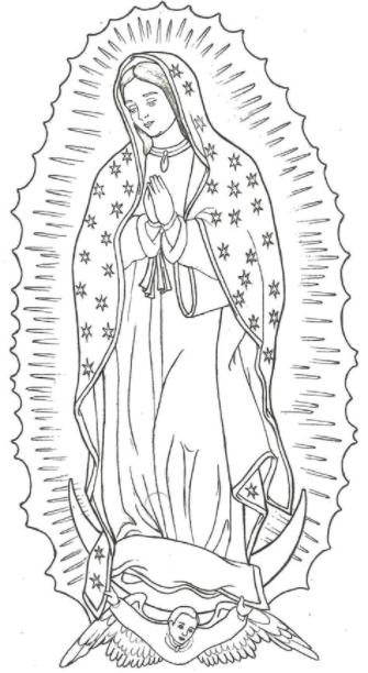 Cómo dibujar La Rosa De Guadalupe 】 Paso a Paso Muy Fácil 2023 - Dibuja  Fácil