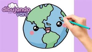 Cómo Dibuja La Tierra Para Niños Paso a Paso Fácil