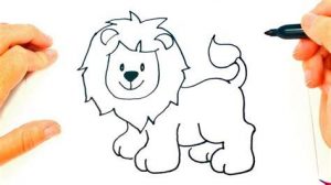 Cómo Dibuja Lion Fácil Paso a Paso