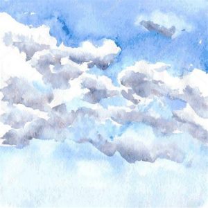 Cómo Dibuja Nubes Con Acuarela Paso a Paso Fácil