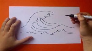 Cómo Dibujar Olas De Mar Para Niños Paso a Paso Fácil
