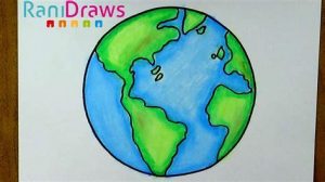 Dibuja Planeta Tierra Fácil Paso a Paso