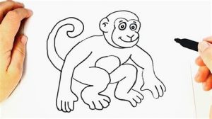Cómo Dibujar Un Chimpance Paso a Paso Fácil