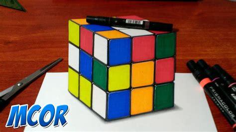 Dibujar Un Cubo Rubik En 3D Fácil Paso a Paso