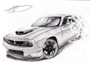 Cómo Dibujar Un Dodge Challenger Fácil Paso a Paso