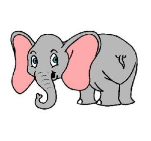 Dibujar Un Elefante Pequeño Fácil Paso a Paso