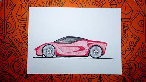 Cómo dibujar Un Ferrari Para Niños 】 Paso a Paso Muy Fácil 2023 - Dibuja  Fácil