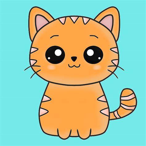 COMO DIBUJAR UN GATO KAWAII - dibujos kawaii faciles - Aprende a dibujar un  gatito facil 