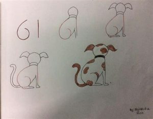 Cómo Dibujar Un Perro Con Números Fácil Paso a Paso
