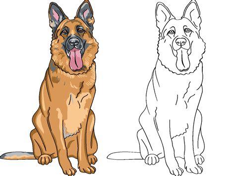Cómo Dibuja Un Perro Pastor Alemán Para Niños Fácil Paso a Paso