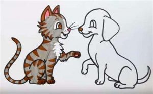 Cómo Dibujar Un Perro Y Gato Fácil Paso a Paso